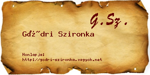 Gödri Szironka névjegykártya